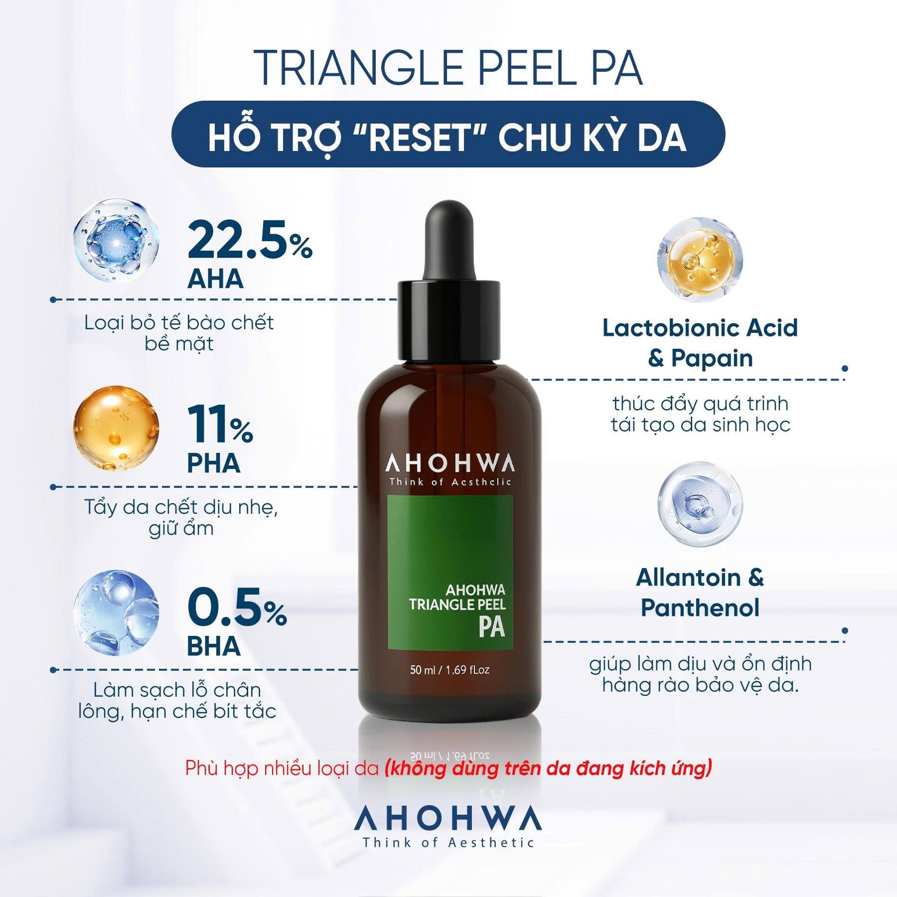 Dung dịch peel dành cho mọi loại da Ahohwa Triangle Peel Pa 5.jpg
