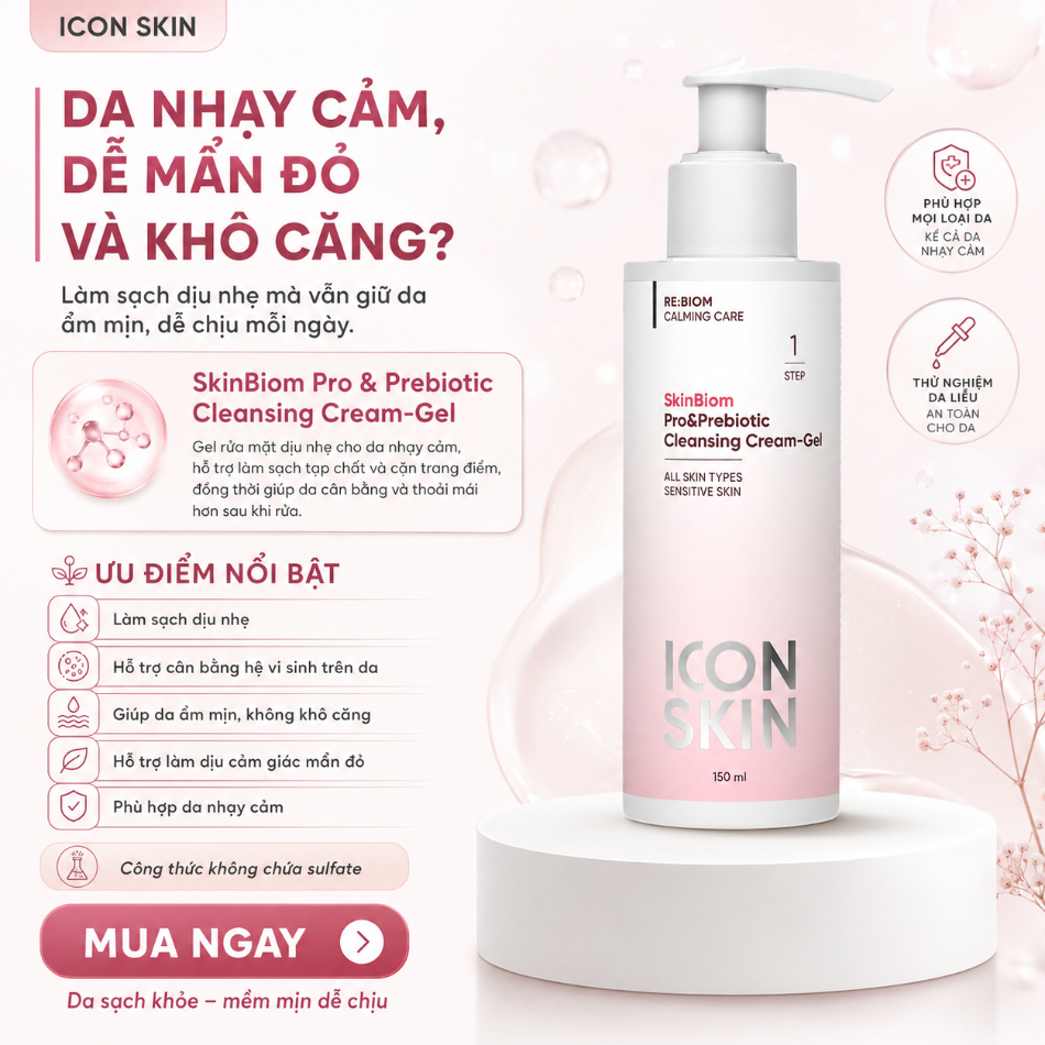 Gel rửa mặt cho da nhạy cảm Icon Skin Skinbiom Pro&Prebiotic Cleansing Cream-Gel 1.jpg
