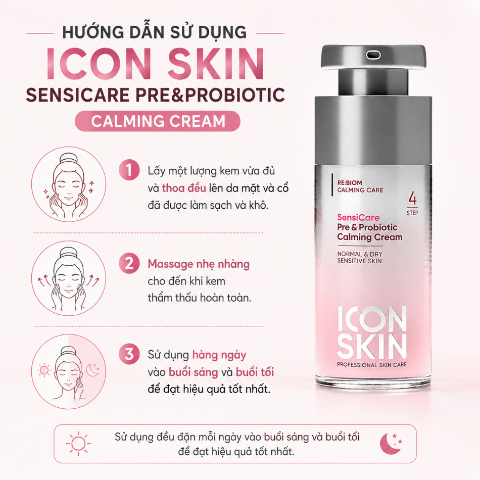 Kem dưỡng ẩm cho da khô Icon Skin SensiCare Pre&Probiotic Calming Cream 2.jpg