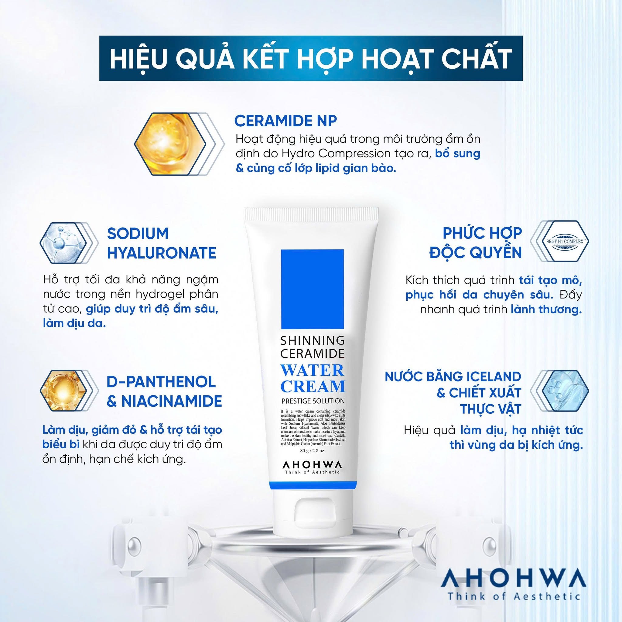 Kem dưỡng siêu cấp nước phục hồi hàng rào bảo vệ da Ahohwa Prestige Solution Shinning Ceramide Water Cream 13.jpg