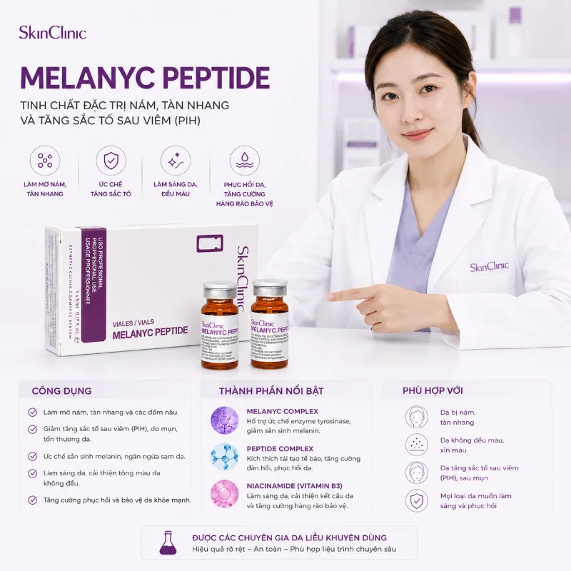 MELANYC PEPTIDE MESO SKINCLINIC  - TINH CHẤT ĐIỀU TRỊ NÁM, DƯỠNG SÁNG DA 1 LỌ.webp