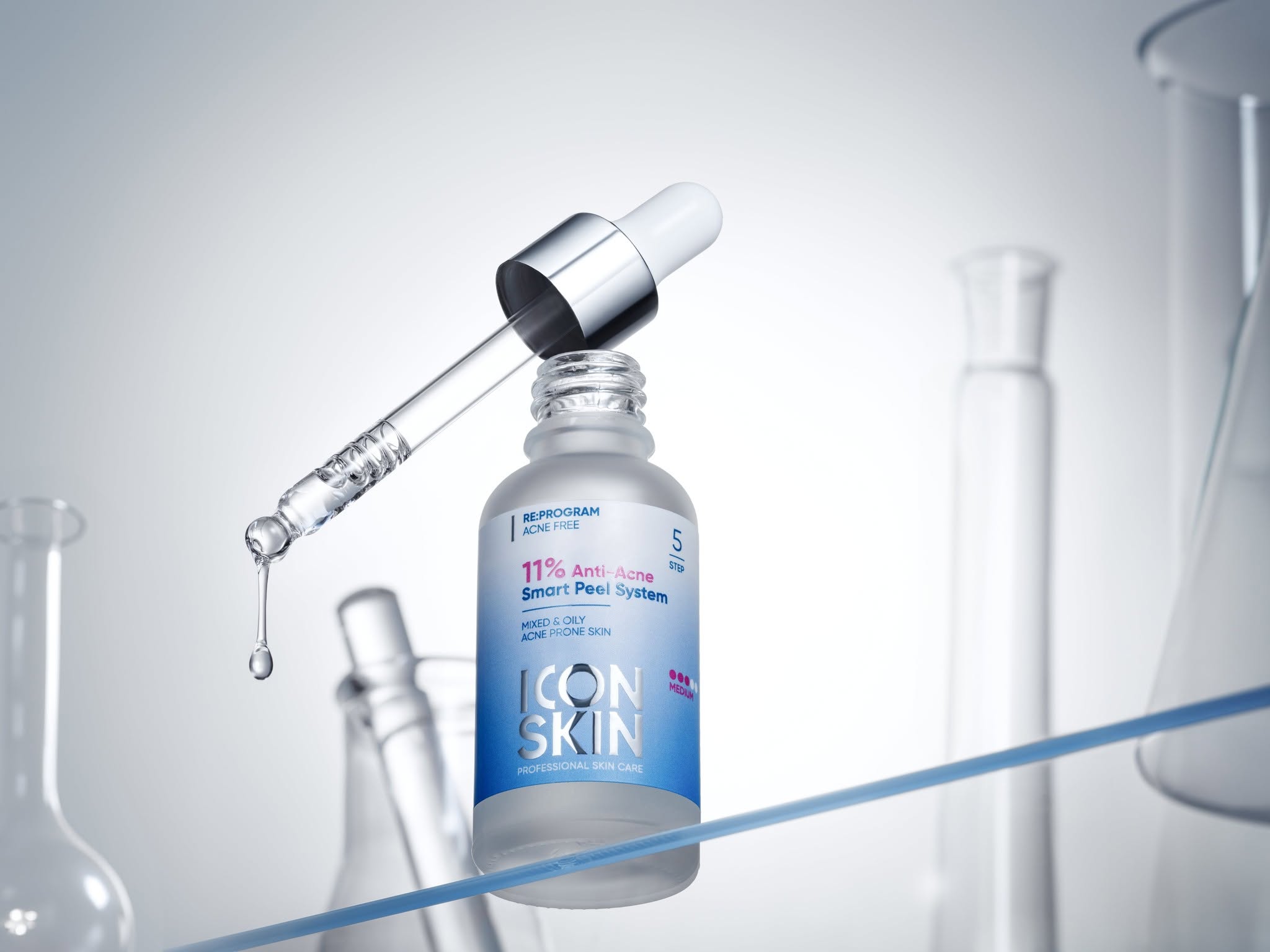 Peel da không bong cho da nhiễm corticoid, da nhạy cảm Icon Skin 11% Anti-Acne Peel System 4.jpg