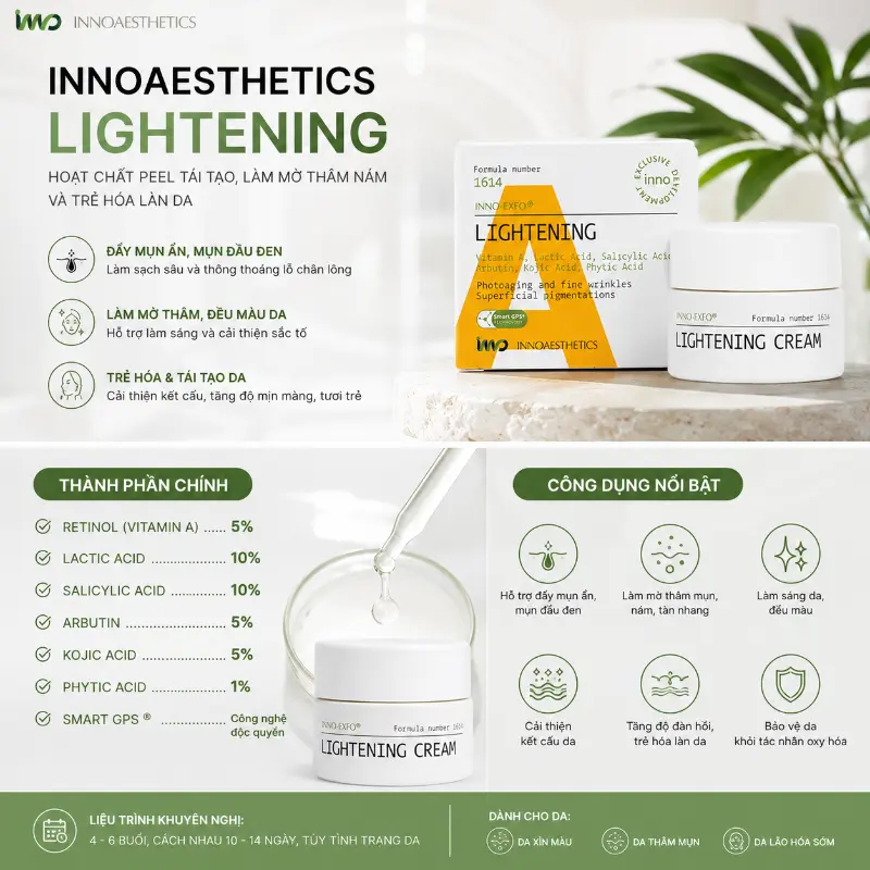 Peel trị mụn ẩn, đầu đen trẻ hóa da Lightening innoaesthetics 1.webp