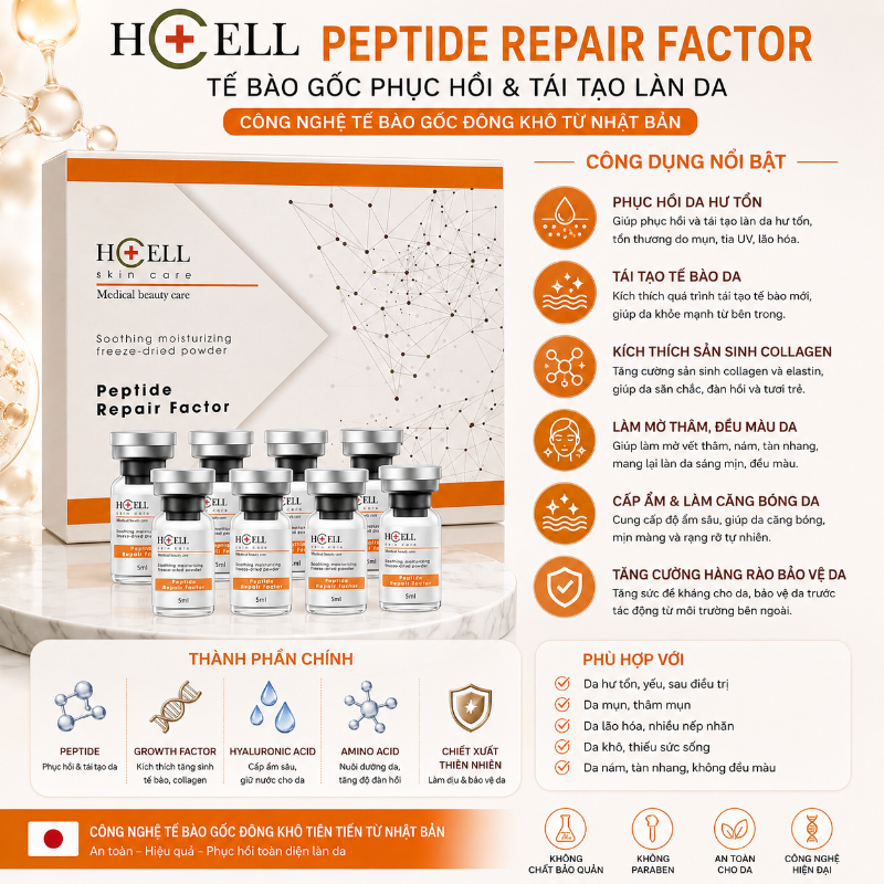 Tế Bào Gốc Hcell Đông Khô Peptide Repair Factor.webp