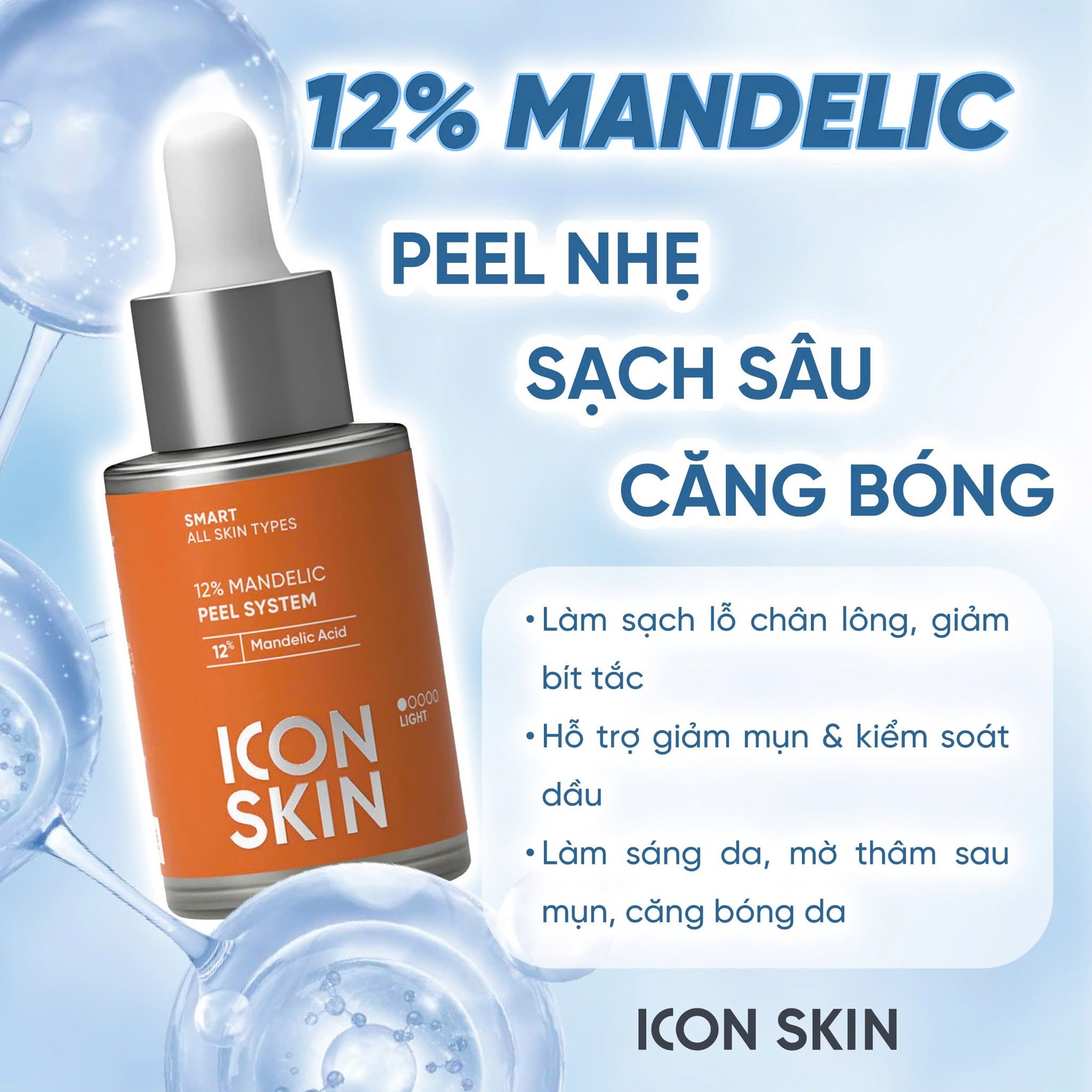 Tinh chất AHA căng bóng da Icon Skin 12% Mandelic Peel System 8.jpg