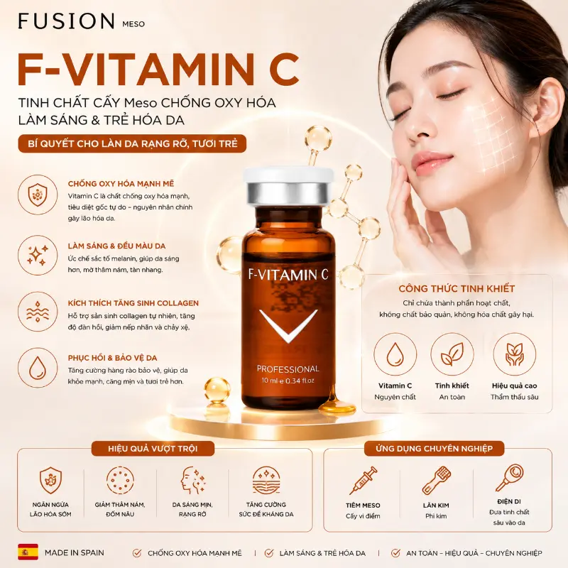 Tinh chất Fusion F-Vitamin C trị thâm và trắng sáng da Fusion Mesotherapy 1.webp