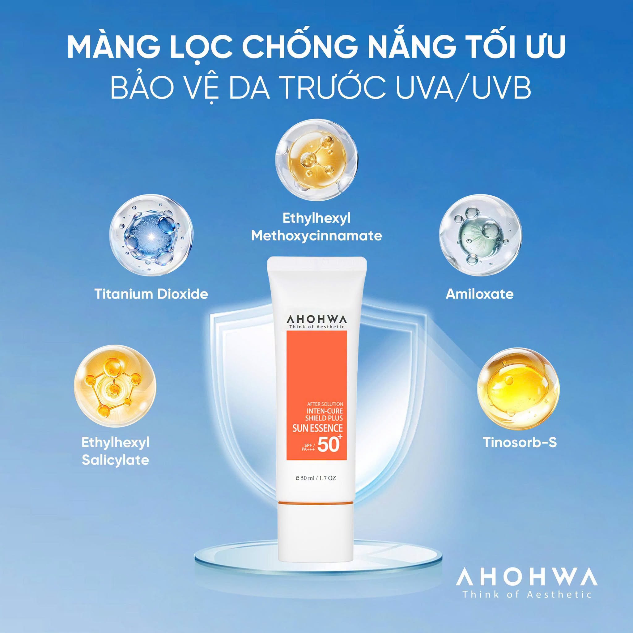 Tinh chất chống nắng vật lý lai hóa học Ahohwa After Solution Inten-Cure Shield Plus Sun Essence 1.jpg