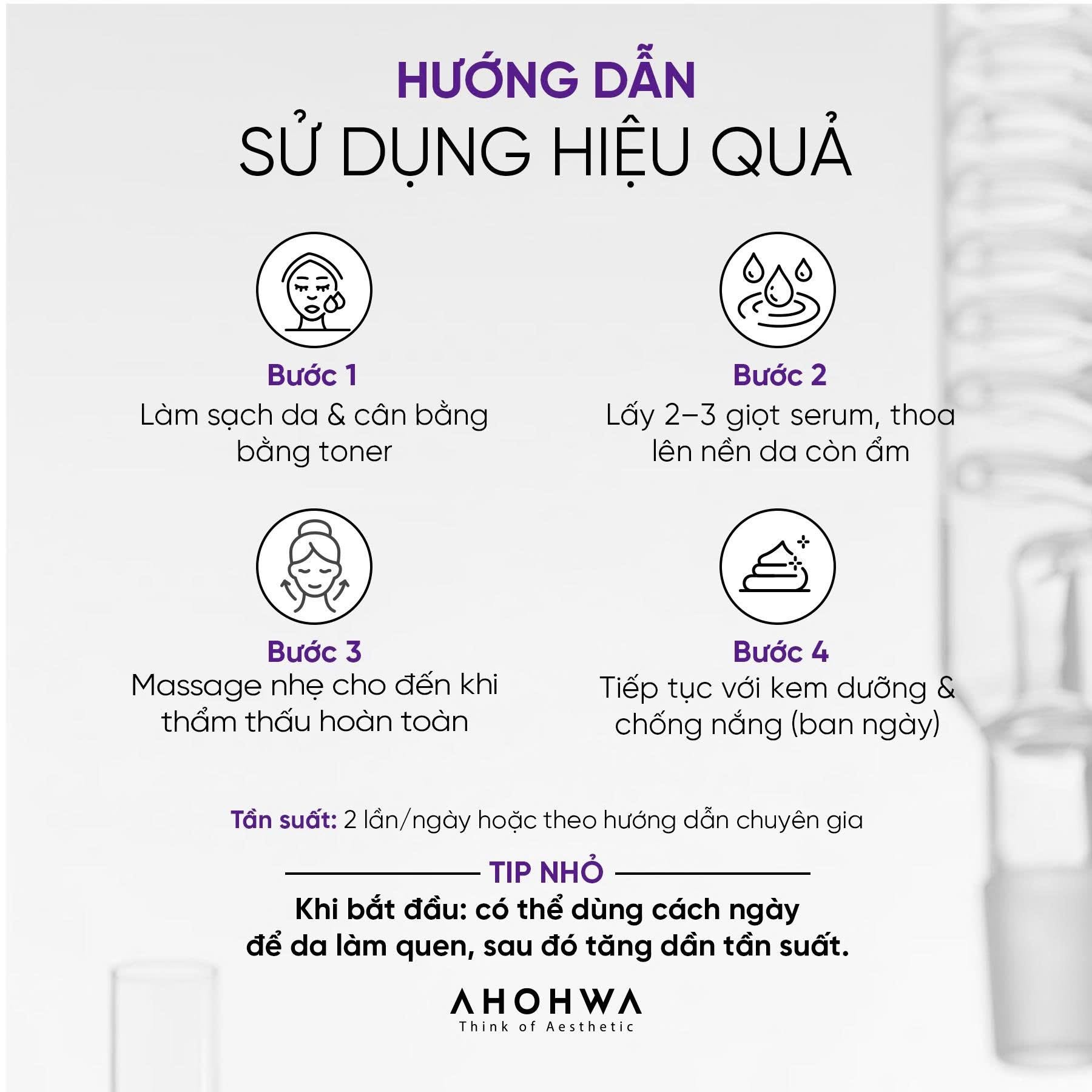 Tinh chất dưỡng trắng se khít lỗ chân lông Ahohwa Pore Niacin 20 Ampoule 2.jpg