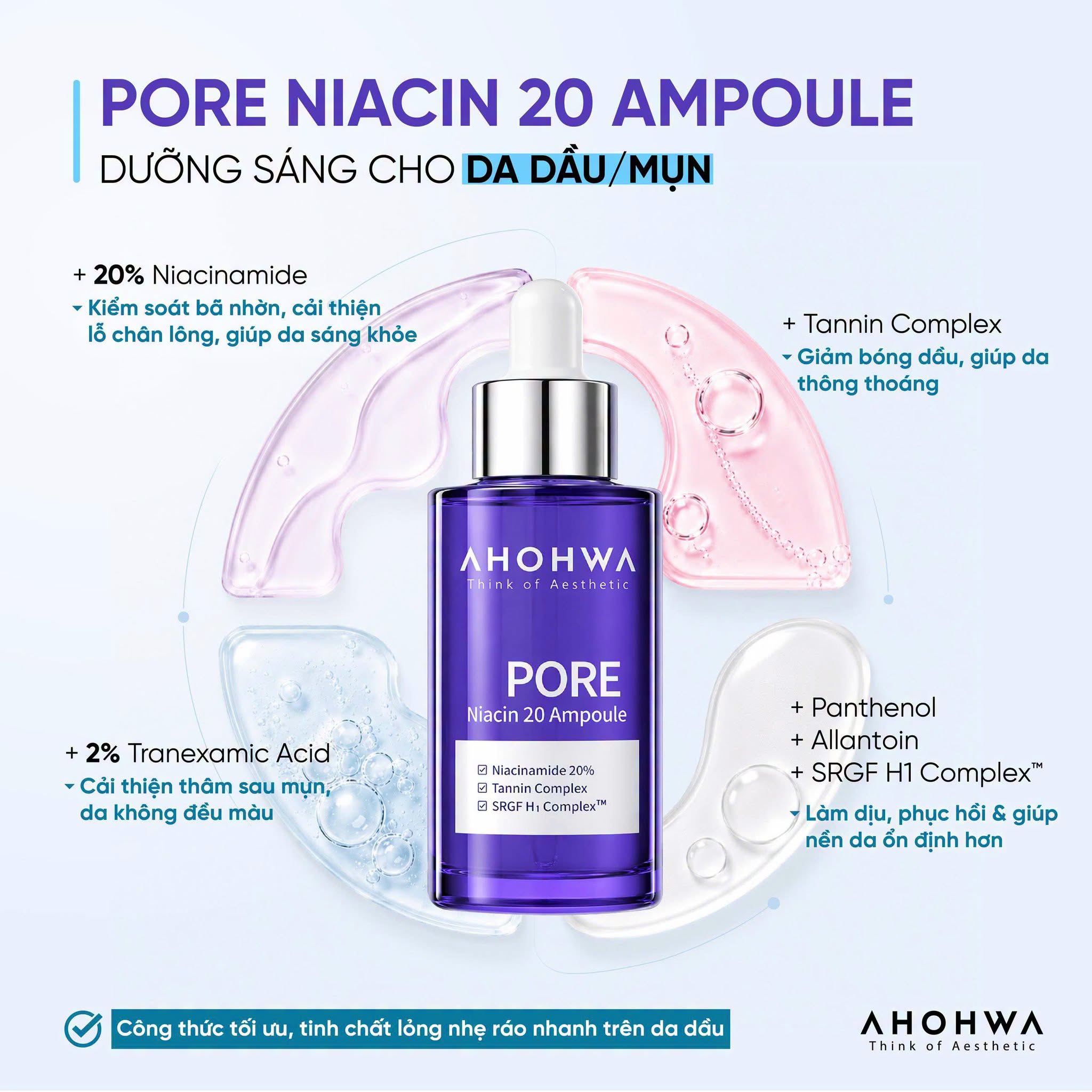 Tinh chất dưỡng trắng se khít lỗ chân lông Ahohwa Pore Niacin 20 Ampoule 8.jpg
