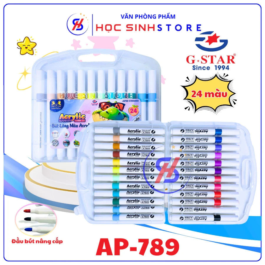 Màu lông Acrylic A-789 24m