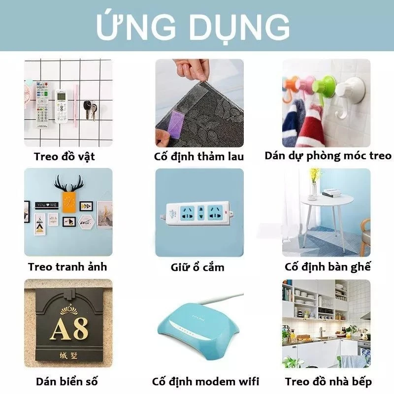 Băng keo 2 mặt nano 3m x 2cm