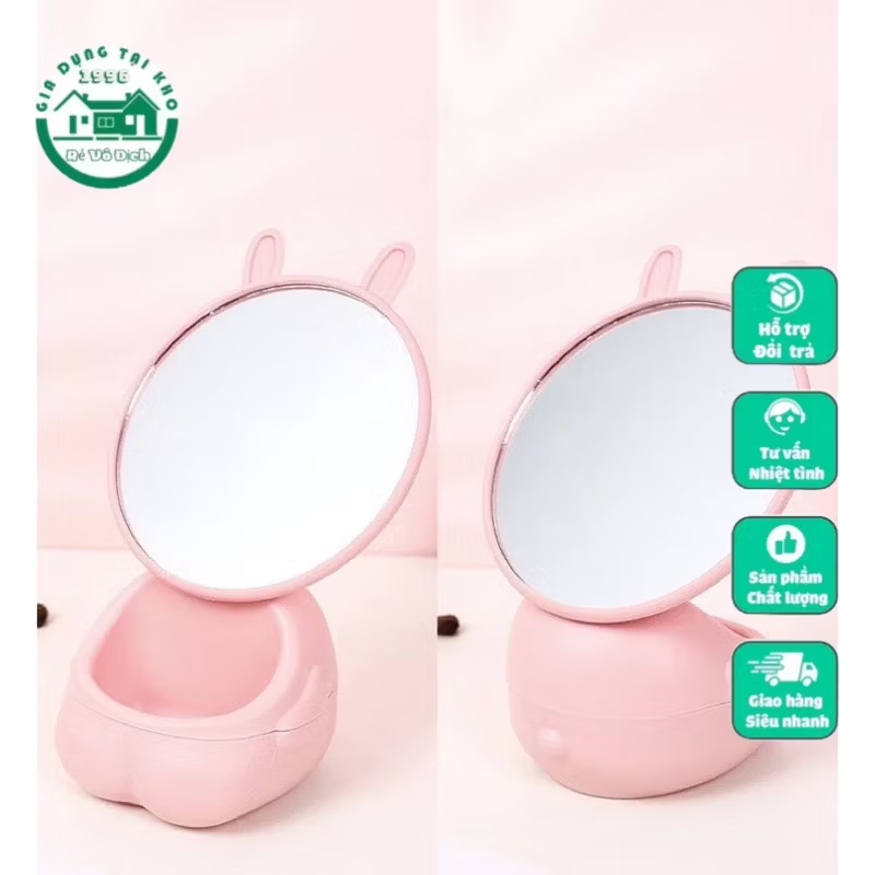 Gương thỏ baby có đế