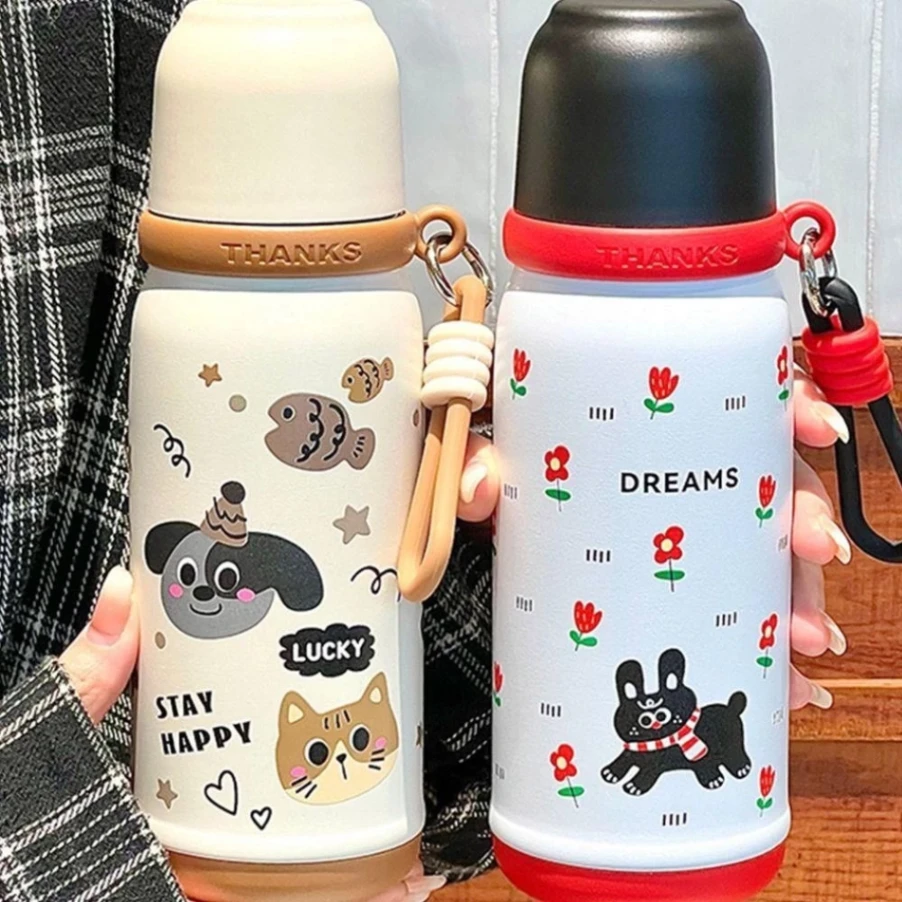 Bình nước giữ nhiệt nắp hoa mèo