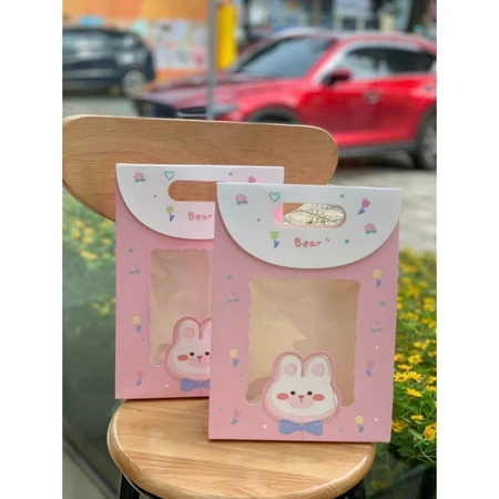 Túi quà mika kính có nắp 26.5x19x9cm