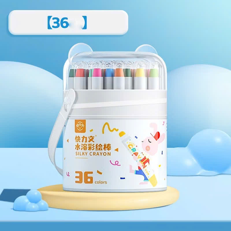 Hộp nhựa bút sáp lụa 36 màu
