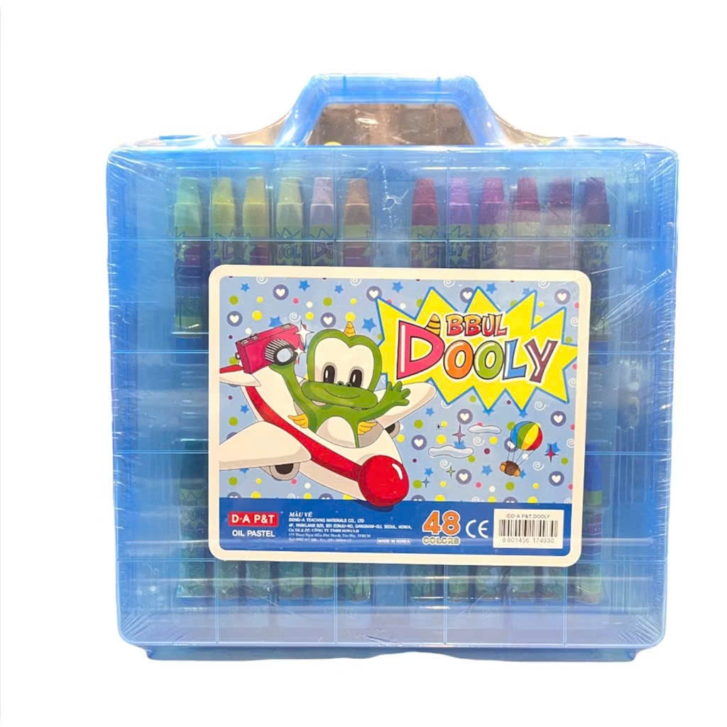 Hộp nhựa sáp dầu Dooly cao cấp - 48 màu