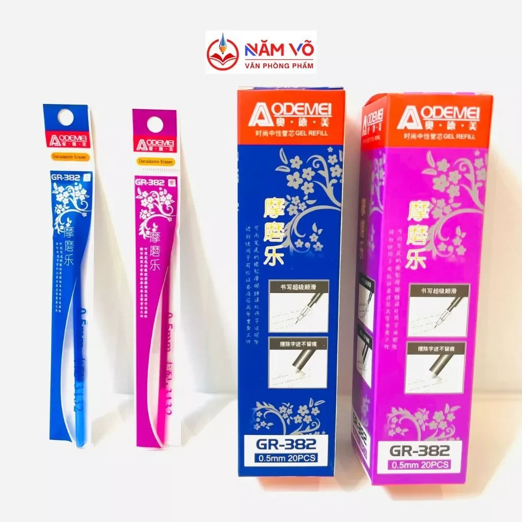 Hộp ruột viết gel bấm xóa được - tím