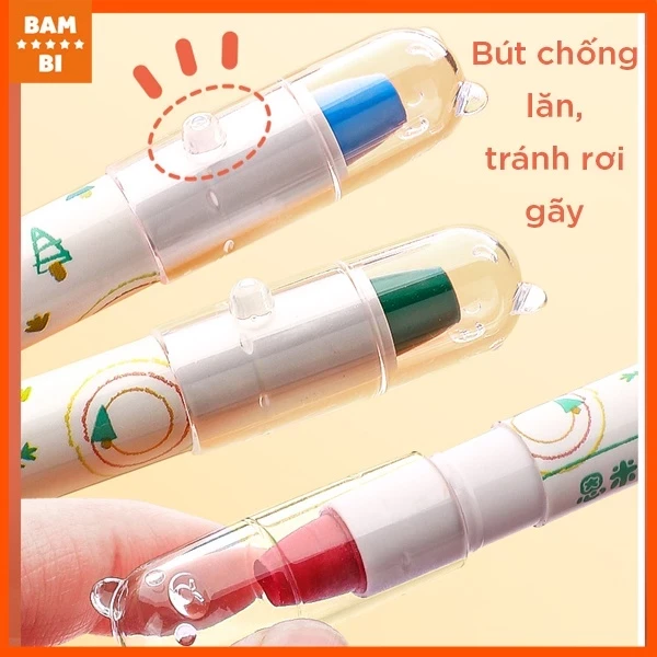 Hộp nhựa bút sáp lụa 48 màu