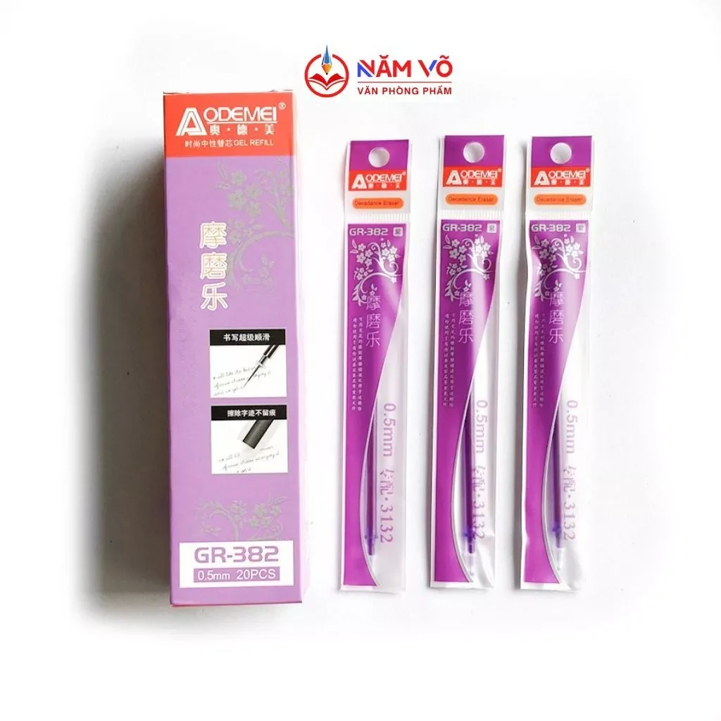 Hộp ruột viết gel bấm xóa được - tím