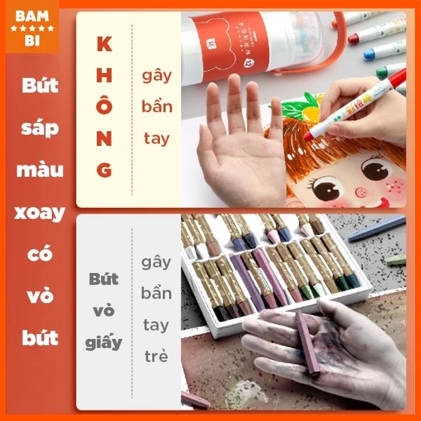 Hộp nhựa bút sáp lụa 48 màu