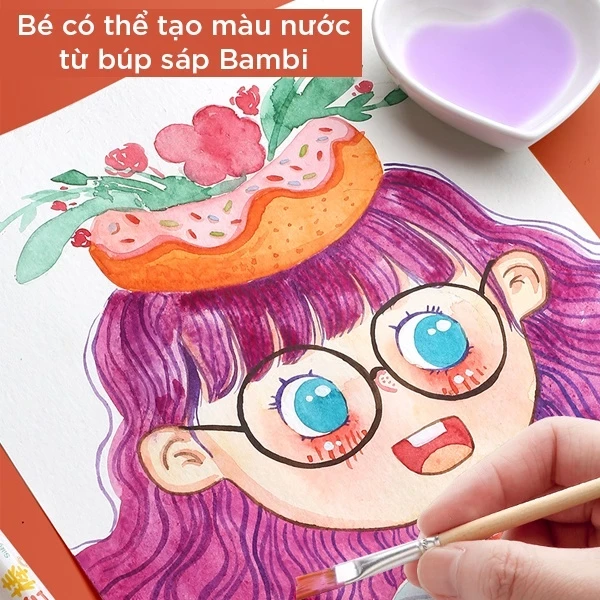 Hộp nhựa bút sáp lụa 48 màu