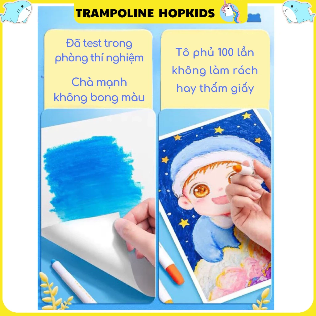 Hộp nhựa bút sáp lụa 36 màu