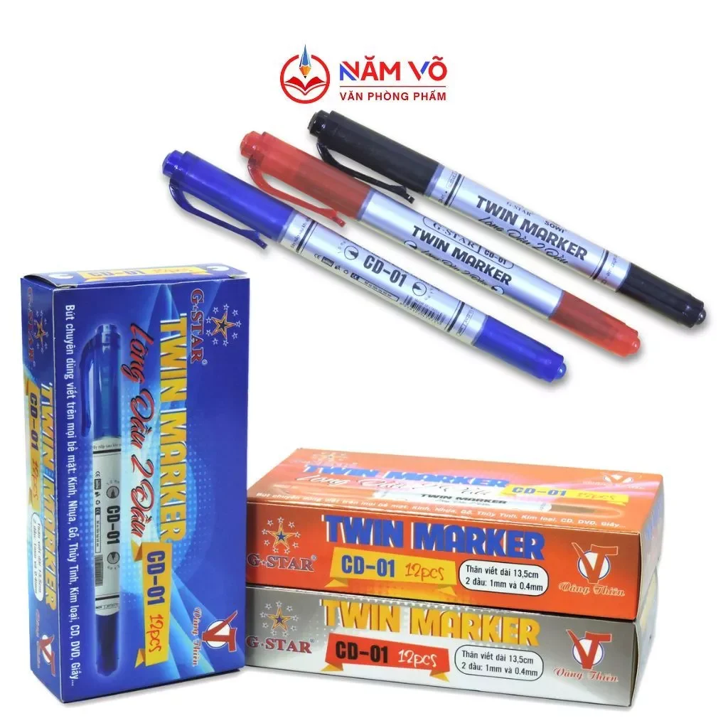 Bút lông dầu 2 đầu CD-01 Gstar