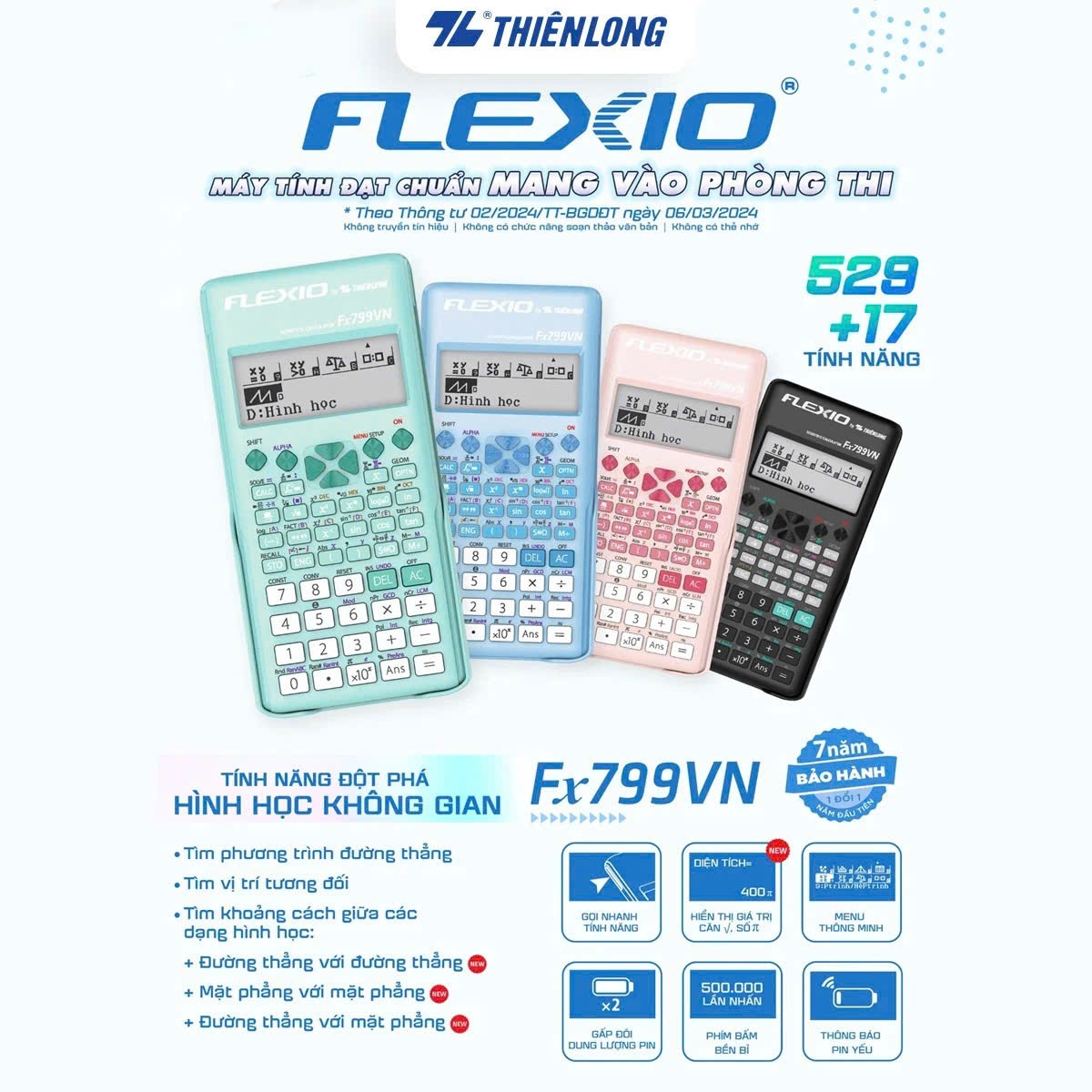 Máy tính khoa học Flexio Tl- FX799VN