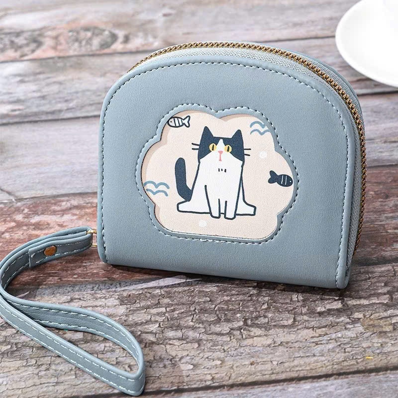 ví nữ họa tiết bé mèo dáng bầu 10*2,5*11,5cm