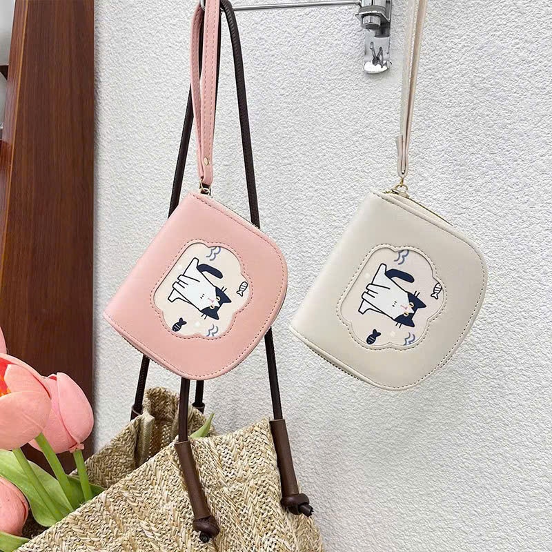 ví nữ họa tiết bé mèo dáng bầu 10*2,5*11,5cm