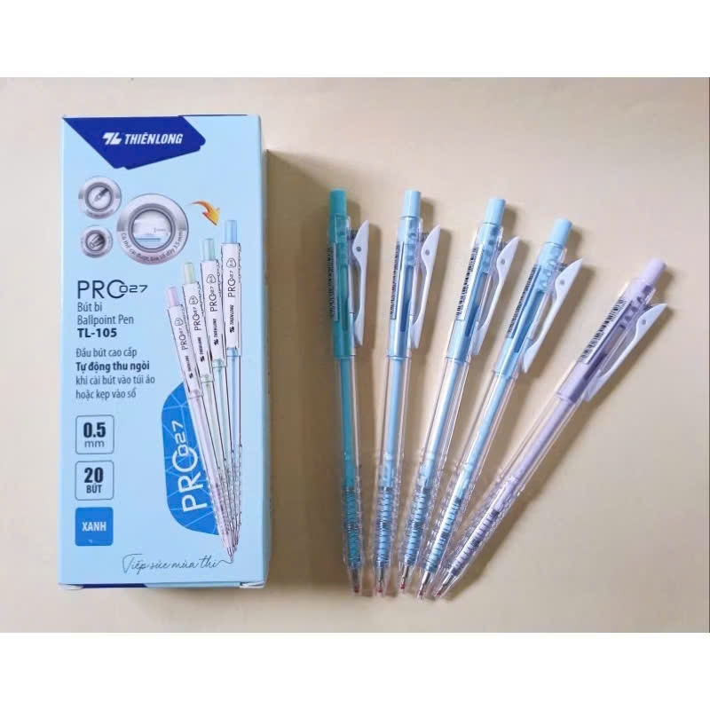 bút bi thiên long TL-105 mực xanh