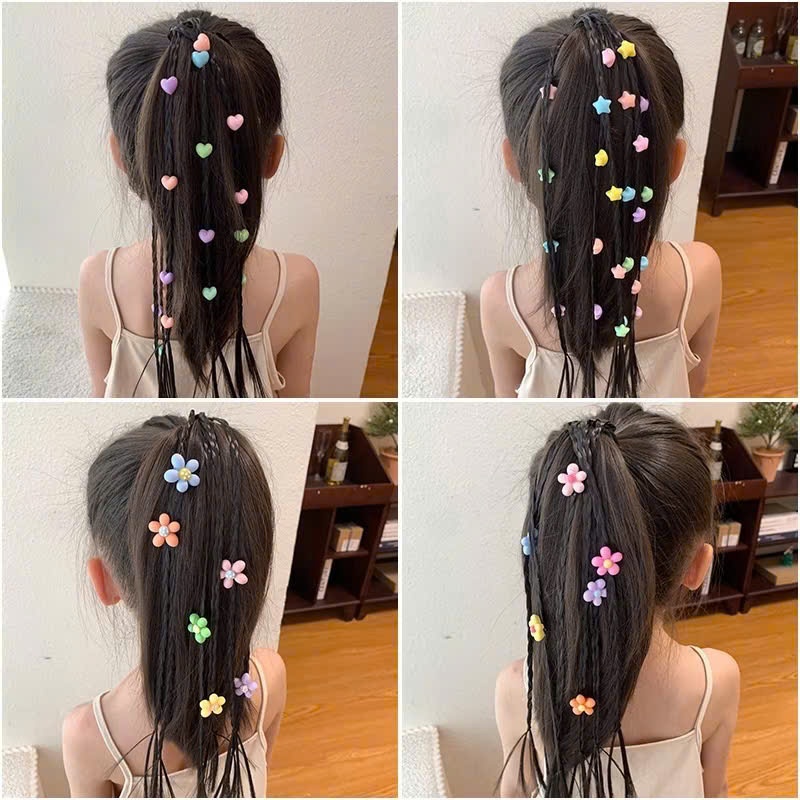 dây cột tóc giả tết tóc đính charm mini