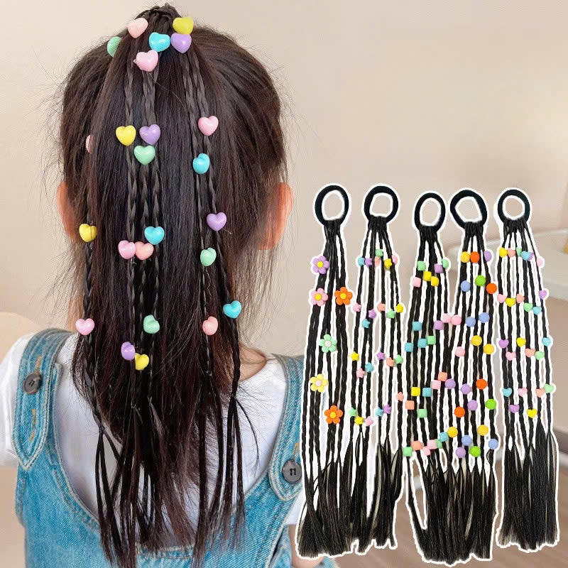 dây cột tóc giả tết tóc đính charm mini