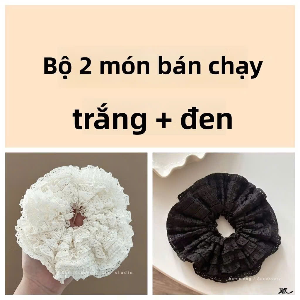 scrunchies ren xếp ly