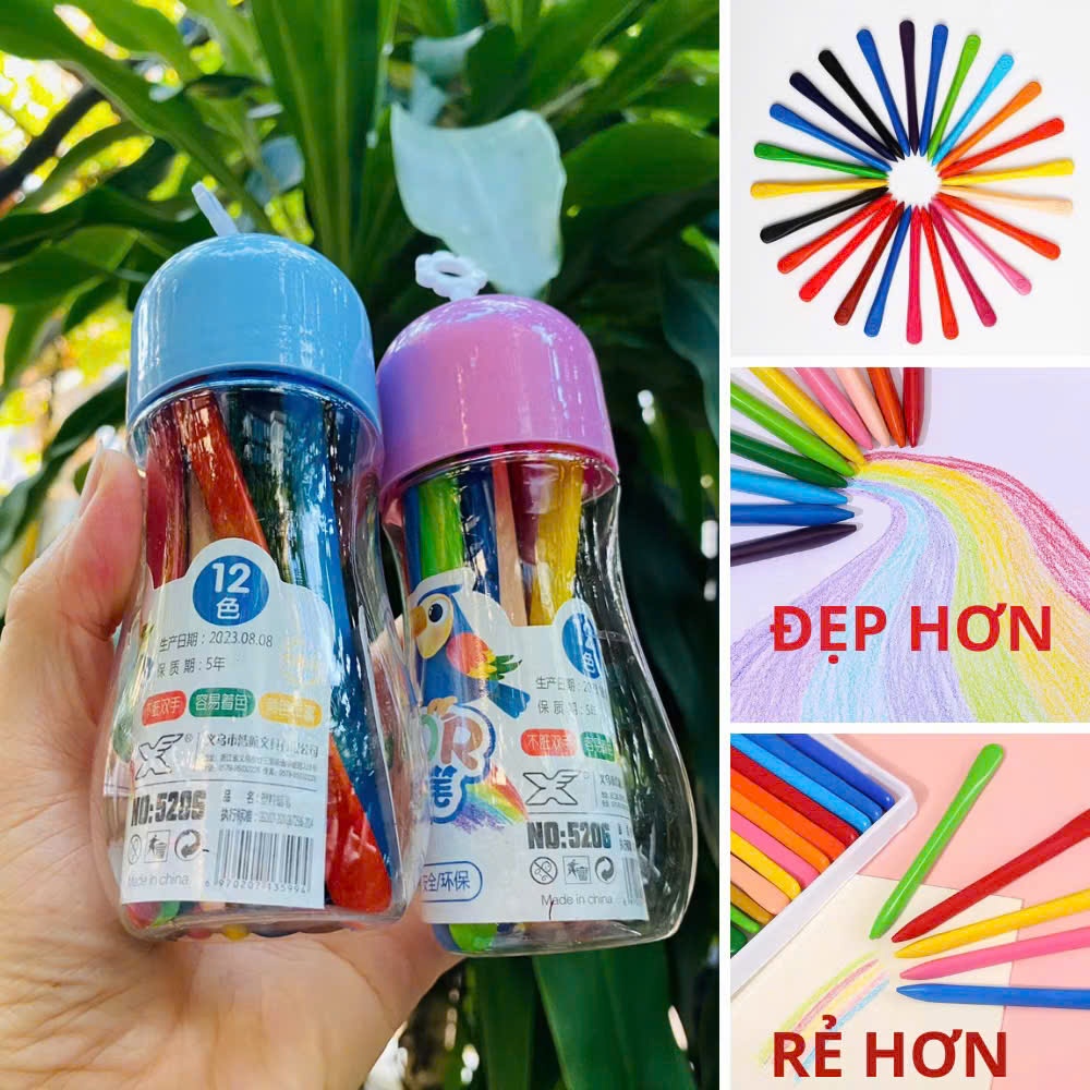 Lọ bút màu sáp hữu cơ 12m