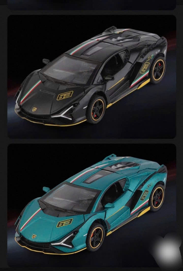mô hình xe Lamborghini pin đèn nhạc mở cửa , chạy đà