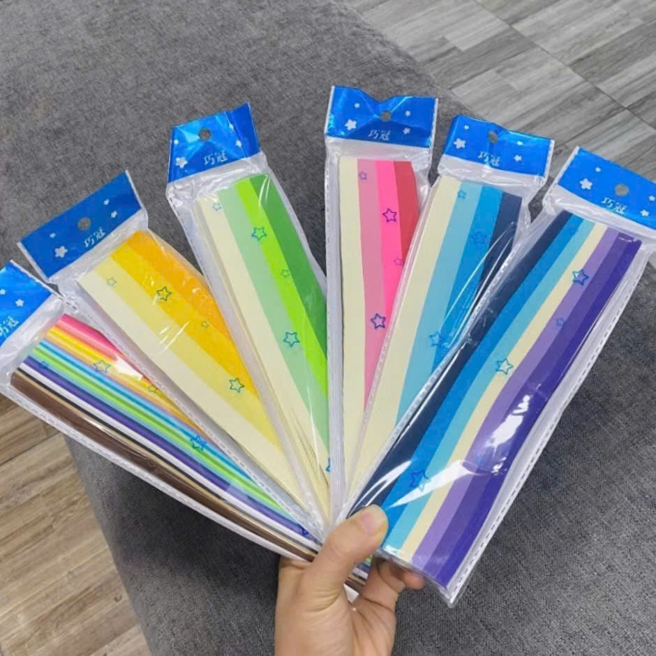 giấy gấp sao nhiều màu