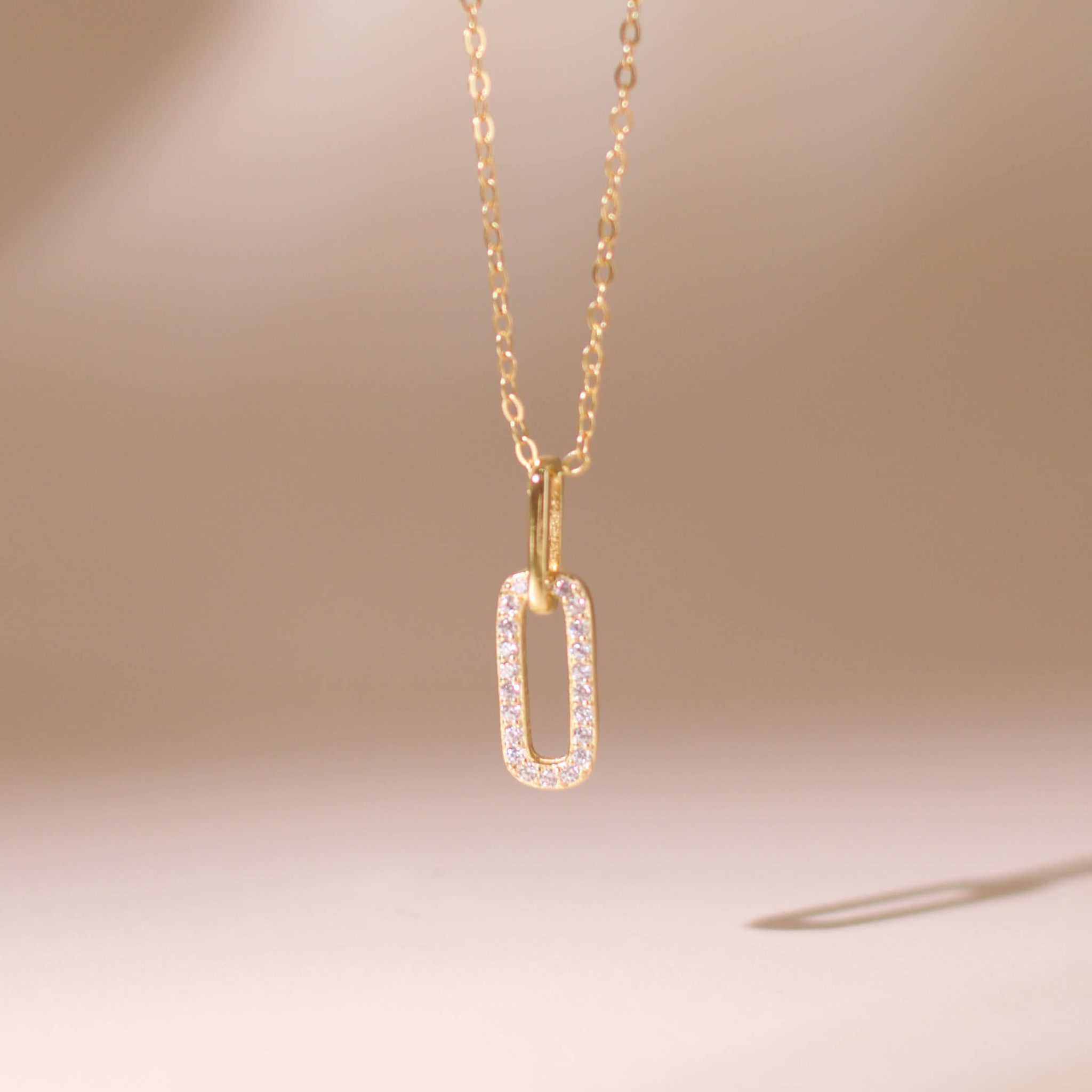 Dây chuyền bạc nữ mạ vàng 14K cao cấp LAVESTA LAV099 Rincy thanh lịch, hiện đại