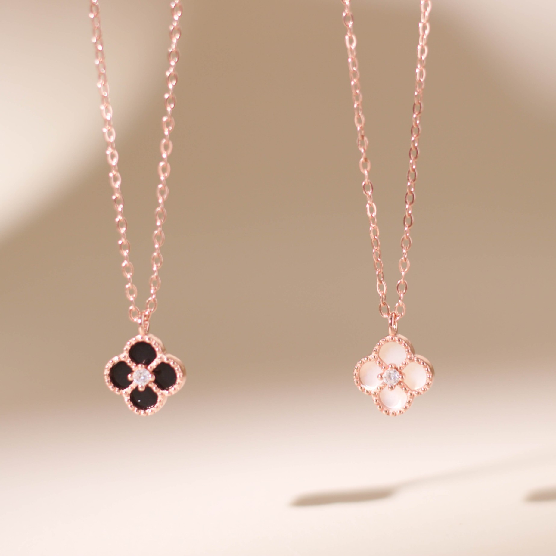 Dây chuyền bạc nữ mạ vàng hồng 18K LAVESTA LAV100 Sari thiết kế sang chảnh, thời thượng ( Yuri ) ( Rita )