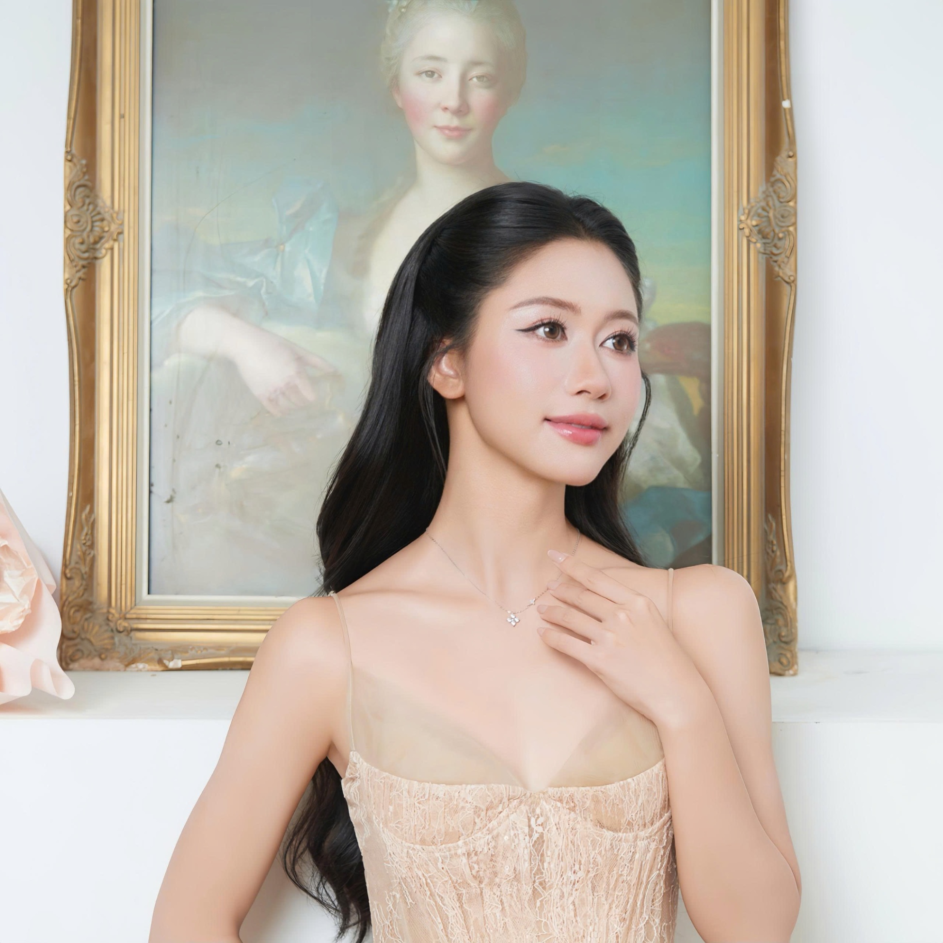 Set quà tặng trang sức dây chuyền bạc xi bạch kim cao cấp LAVESTA LAV185 Dear love - Lani