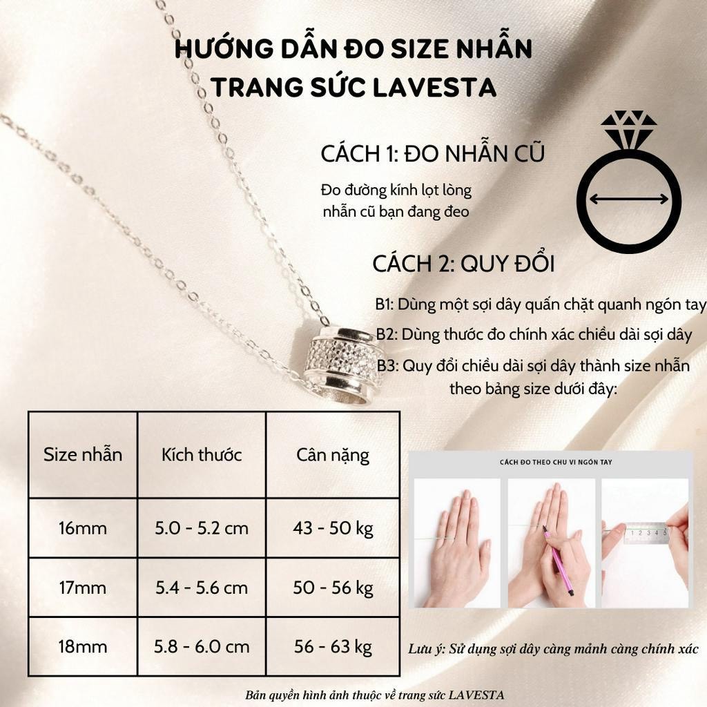 Nhẫn nữ bạc xi bạch kim đá Moissanite 5x7mm kiểm định GRA LAVESTA KC146 mặt oval vĩnh cửu, sang trọng