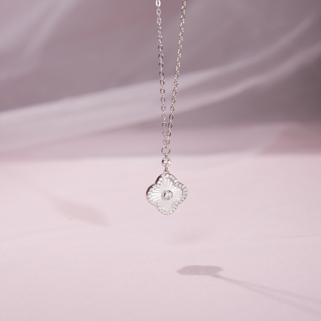 Dây chuyền bạc nữ mạ bạch kim LAVESTA LAV098 Cherish - Loveshine