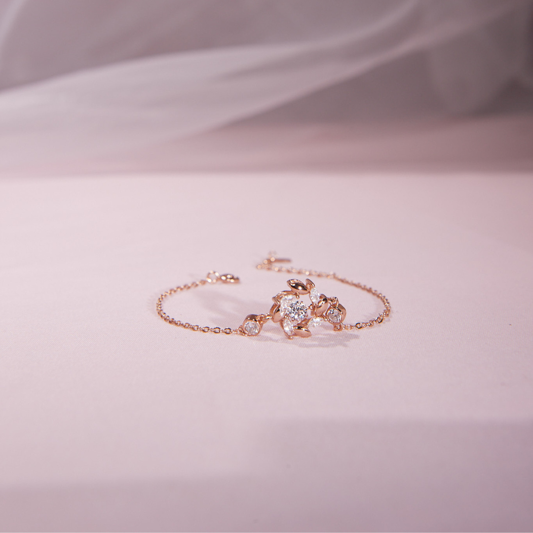 Lắc tay bạc nữ mạ vàng hồng 18K LAVESTA LAV096 Holland - Loveshine