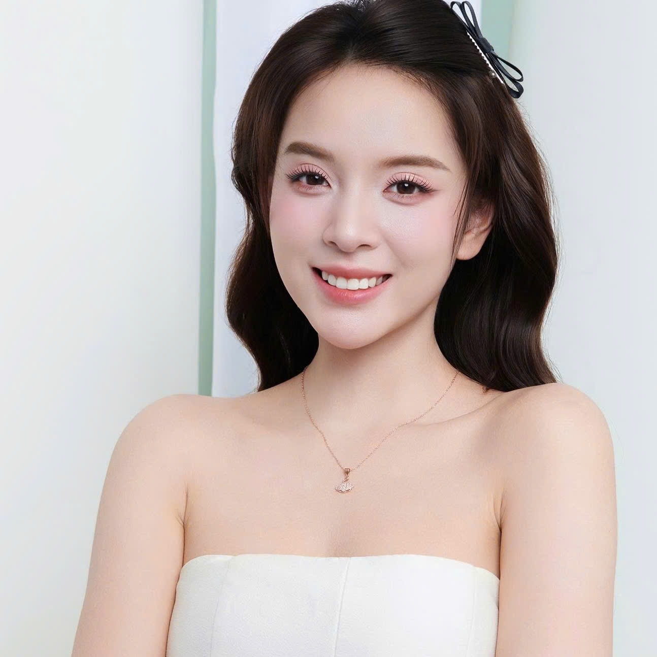 Set quà tặng trang sức dây chuyền bạc mạ vàng hồng 18K và mạ bạch kim cao cấp LAVESTA LAV204 Dear love - Eleanor