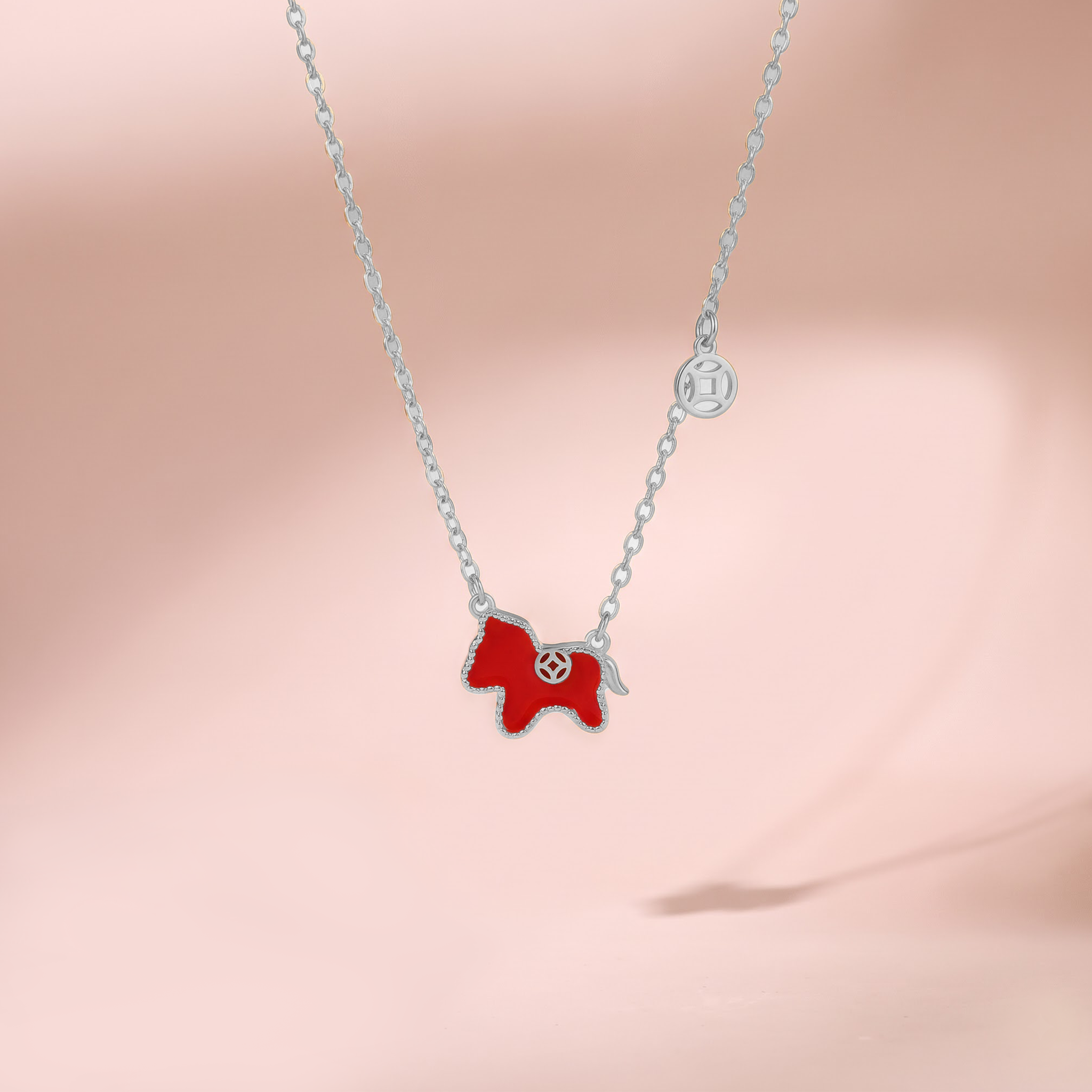 Dây chuyền bạc mạ bạch kim cao cấp LAVESTA LAV222 thiết kế ngựa Tiny Pony biểu tượng của tự do và thanh lịch