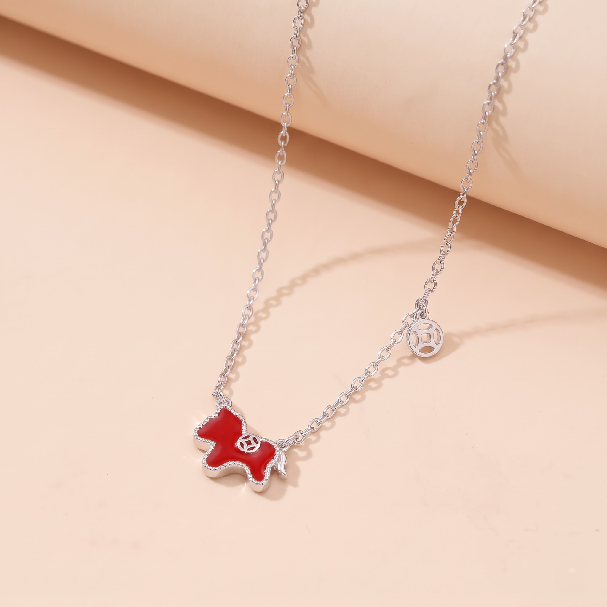 Dây chuyền bạc mạ bạch kim cao cấp LAVESTA LAV222 thiết kế ngựa Tiny Pony biểu tượng của tự do và thanh lịch