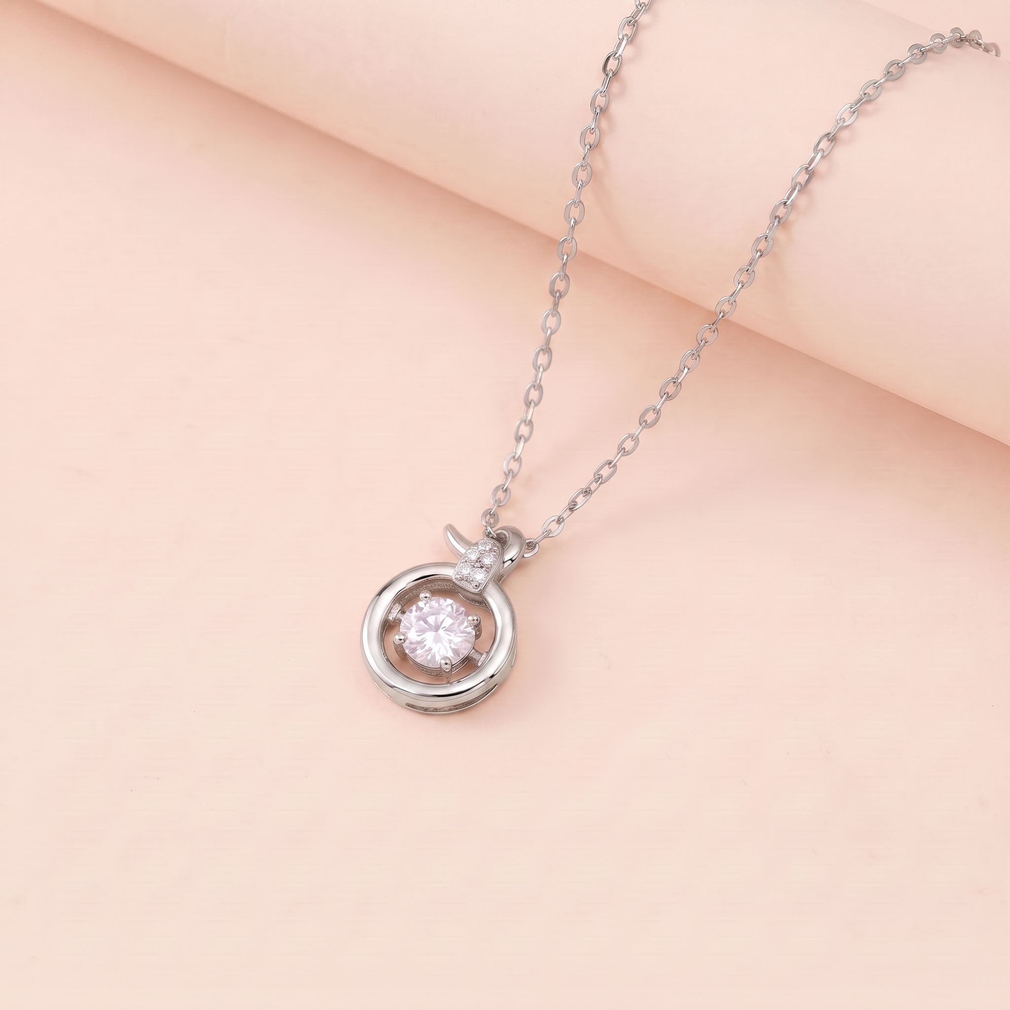 Dây chuyền bạc nữ mạ vàng hồng 18K và bạch kim cao cấp LAVESTA LAV243 Joli mang biểu tượng của sự cân bằng và toả sáng