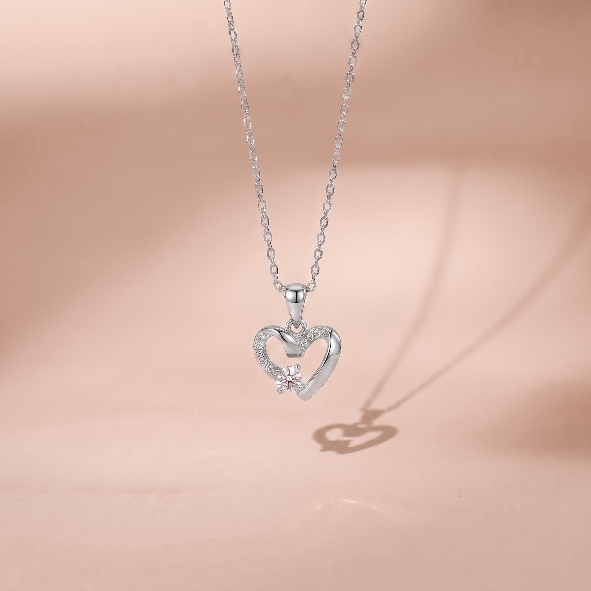 Dây chuyền nữ bạc xi bạch kim LAVESTA LAV238 Beloved biểu tượng của tình yêu tinh tế và ánh sáng vĩnh cửu