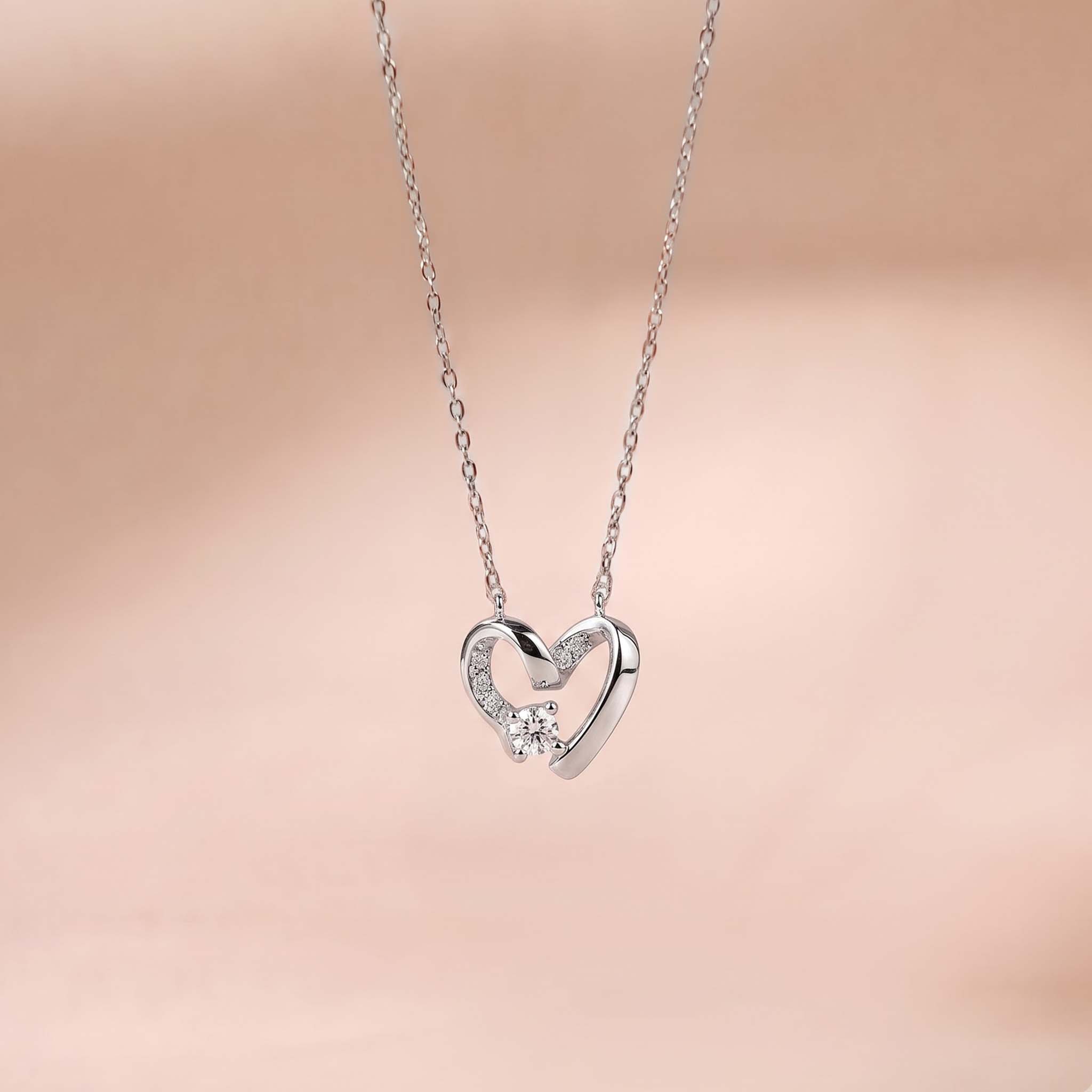 Dây chuyền nữ bạc xi bạch kim LAVESTA LAV238 Beloved biểu tượng của tình yêu tinh tế và ánh sáng vĩnh cửu
