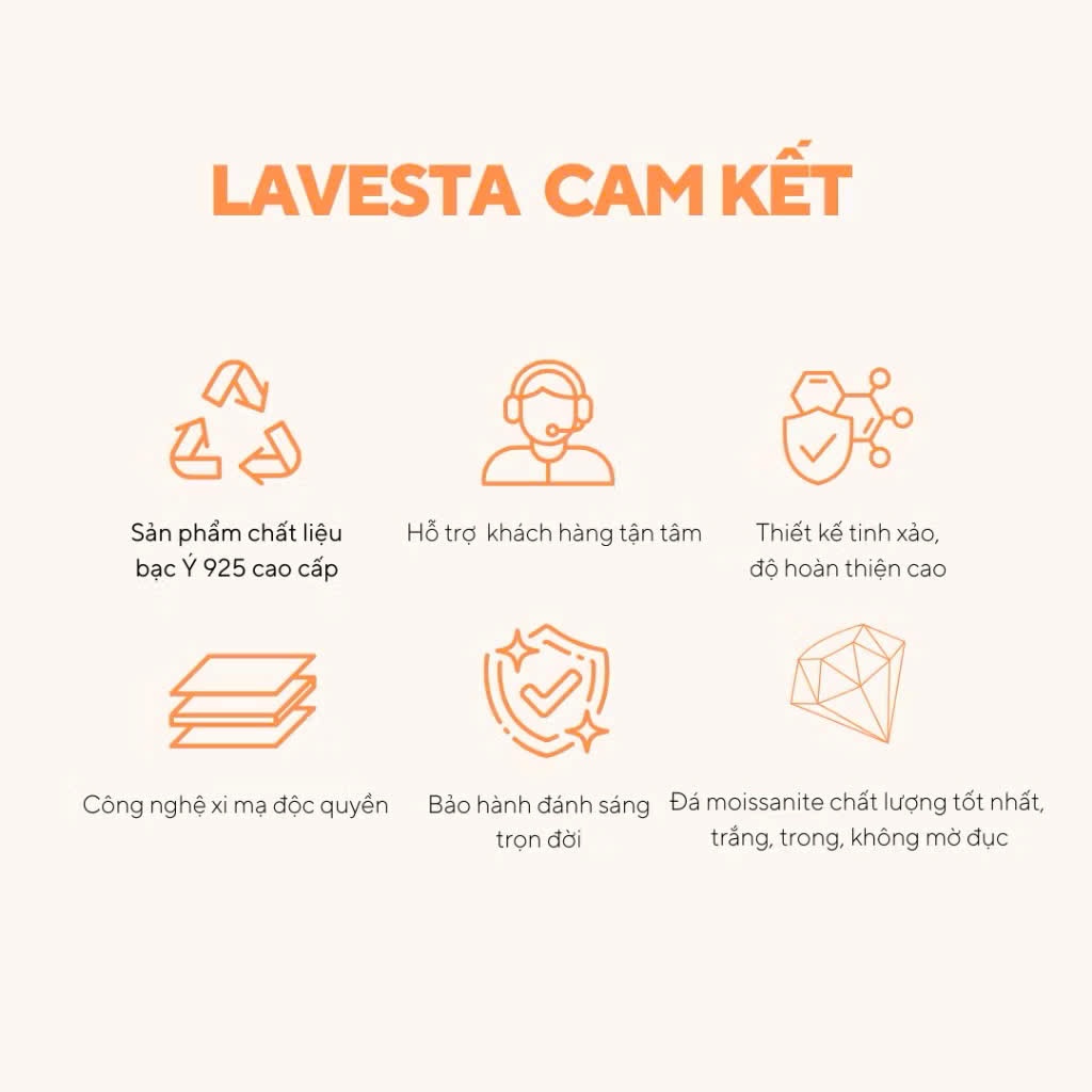 Lắc chân bạc nữ xi bạch kim LAVESTA LAV214 Lani thiết kế mặt cỏ 4 lá may mắn, hộ mệnh